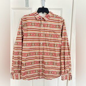 Modern Amusement Red and Green Patterned Men's Shirt